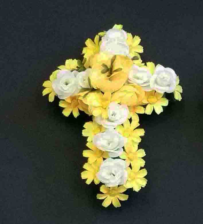 Artificial flower cross