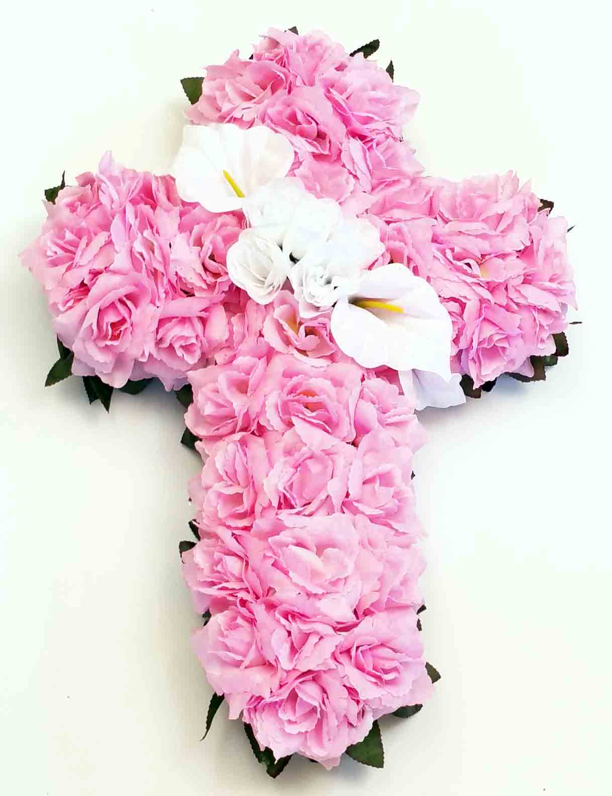 Artificial flower cross