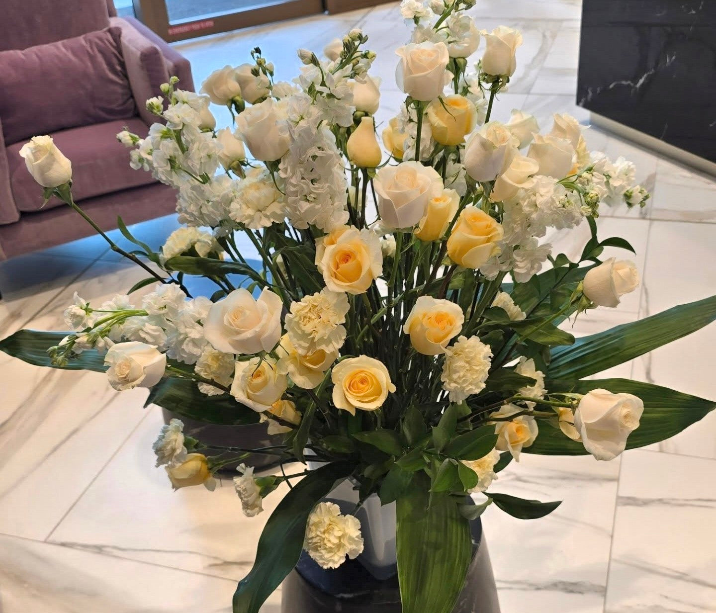 Large funeral arrangement