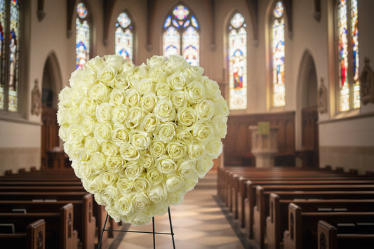Heart Shaped Funeral Arangement